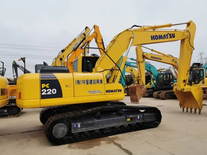 Leistungsstarker gebrauchter Hydraulikbagger PC220 mit benutzerfreundlicher Bedienung