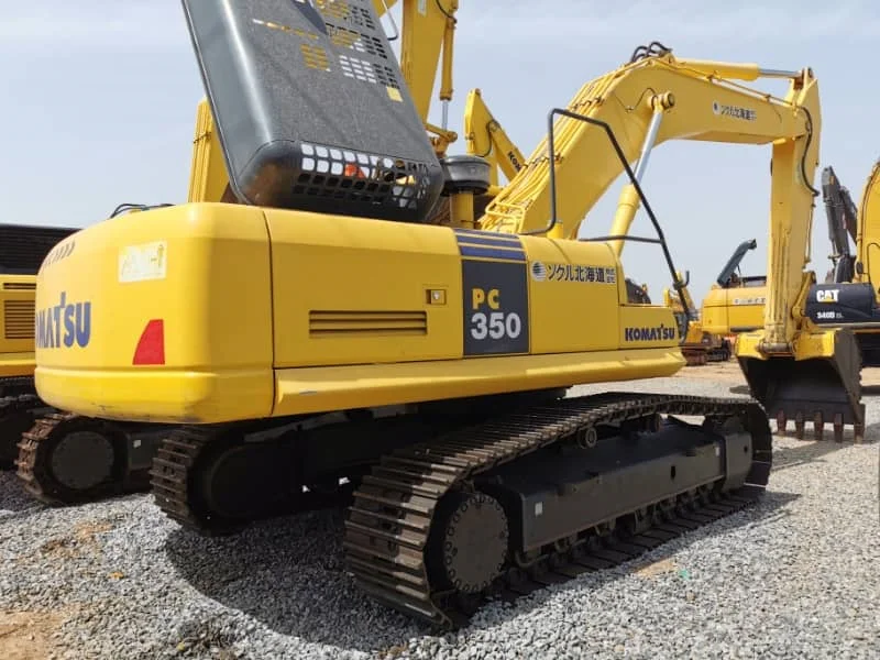 Excavadora hidráulica de cadenas Komatsu PC350 usada en venta. Estado original.