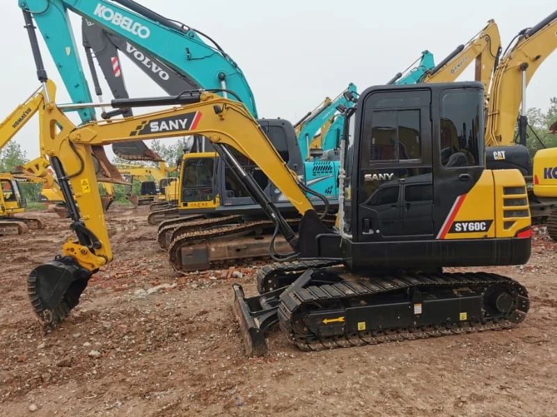 Pelle sur chenilles Sany SY60C d'occasion de haute qualité, 95%, état neuf