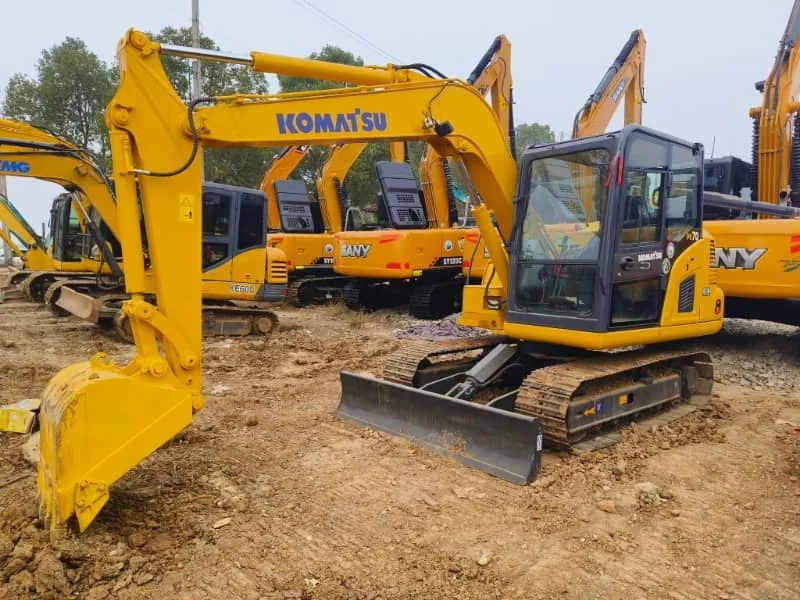 Excavadora de orugas Komatsu PC70 de segunda mano – Excavadora pequeña