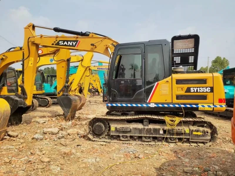 High-Quality 95% New Sany SY135C Crawler Excavator for Sale